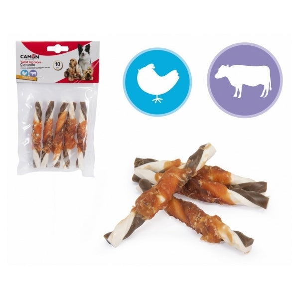 Camon - Twist Bicolore con Pollo e Pelle di Bovino