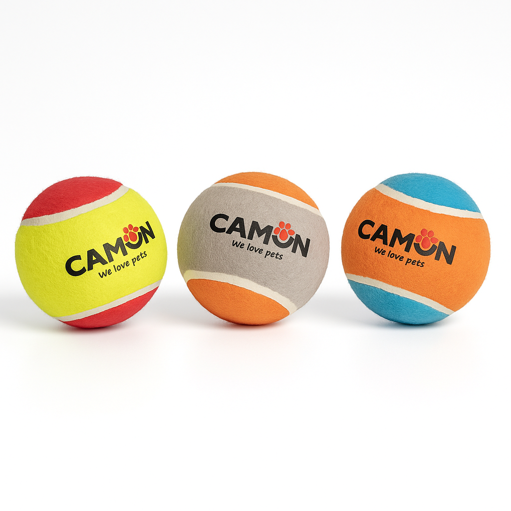 Camon - Palla da Tennis Colorata in Gomma Piena