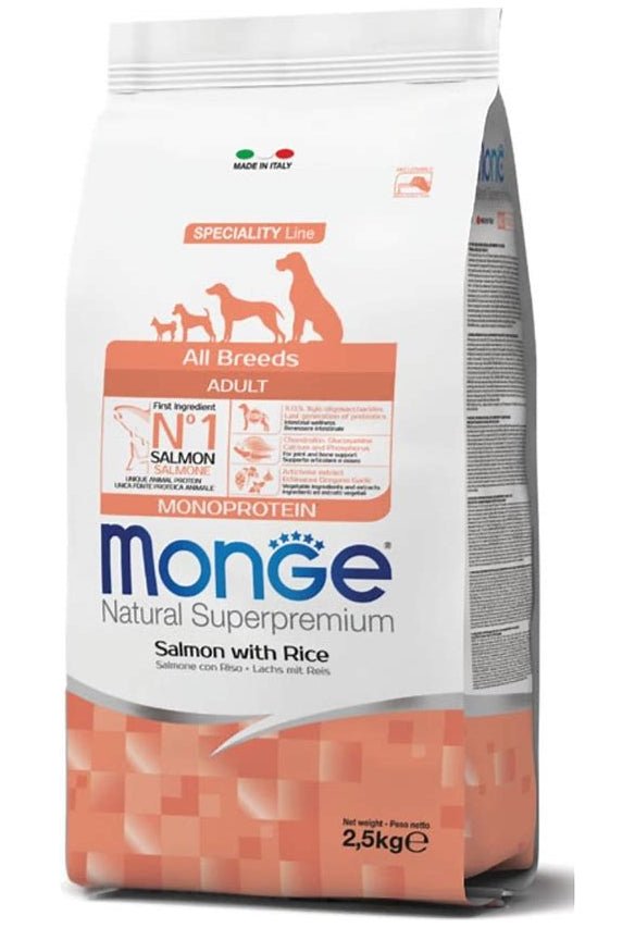 Monge - Natural Superpremium All Breeds Adult Salmone e Riso
