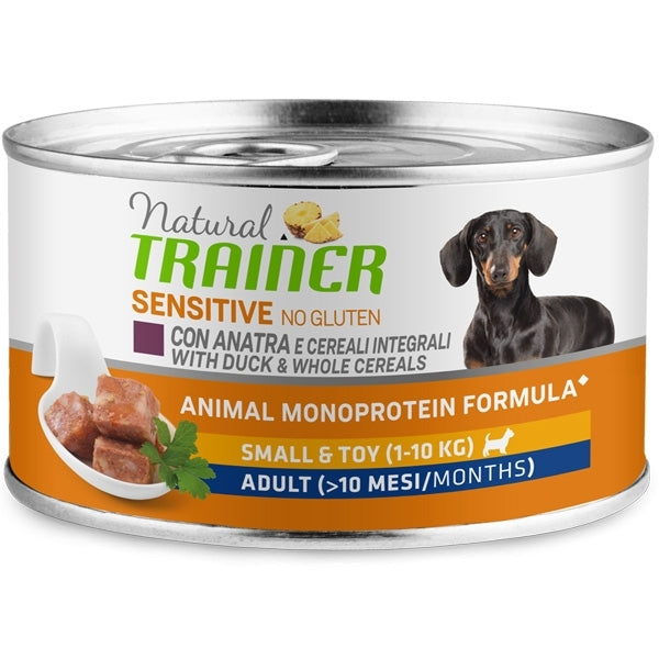 Trainer - Natural Sensitive No Gluten Small & Toy Adult con Anatra e Cereali Integrali