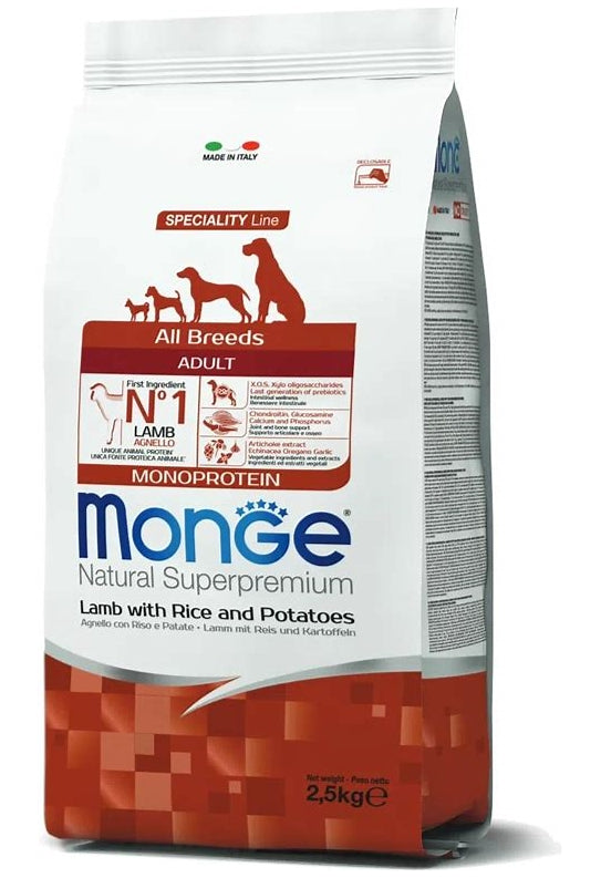 Monge - Natural Superpremium All Breeds Adult Agnello Riso e Patate