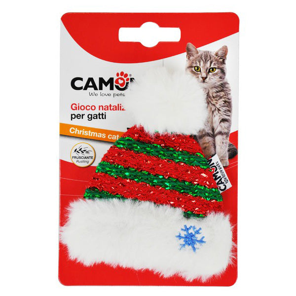 Camon - Gioco Peluche per Gatti Cappellino Natalizio - AH920/M