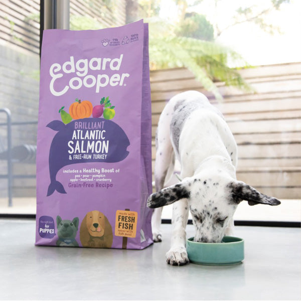 Edgard&Cooper - Puppy Carne Fresca di Salmone e Tacchino Allevato a Terra Senza Cereali