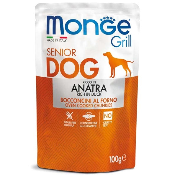 Monge - Grill Senior Bocconcini con Anatra