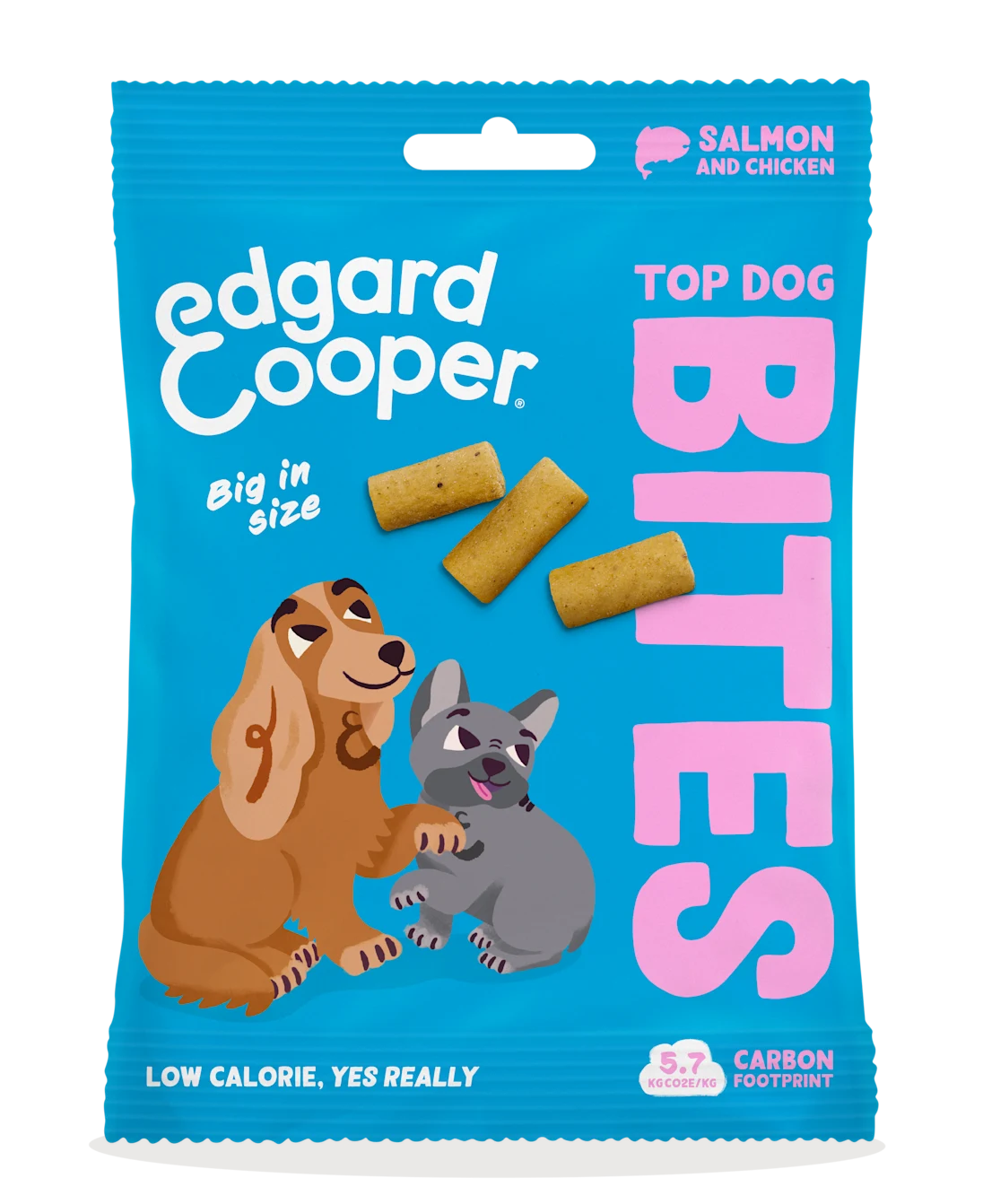 Edgard&Cooper - Snack Cani Bocconcini Top Dog Bites Salmone e Pollo Small