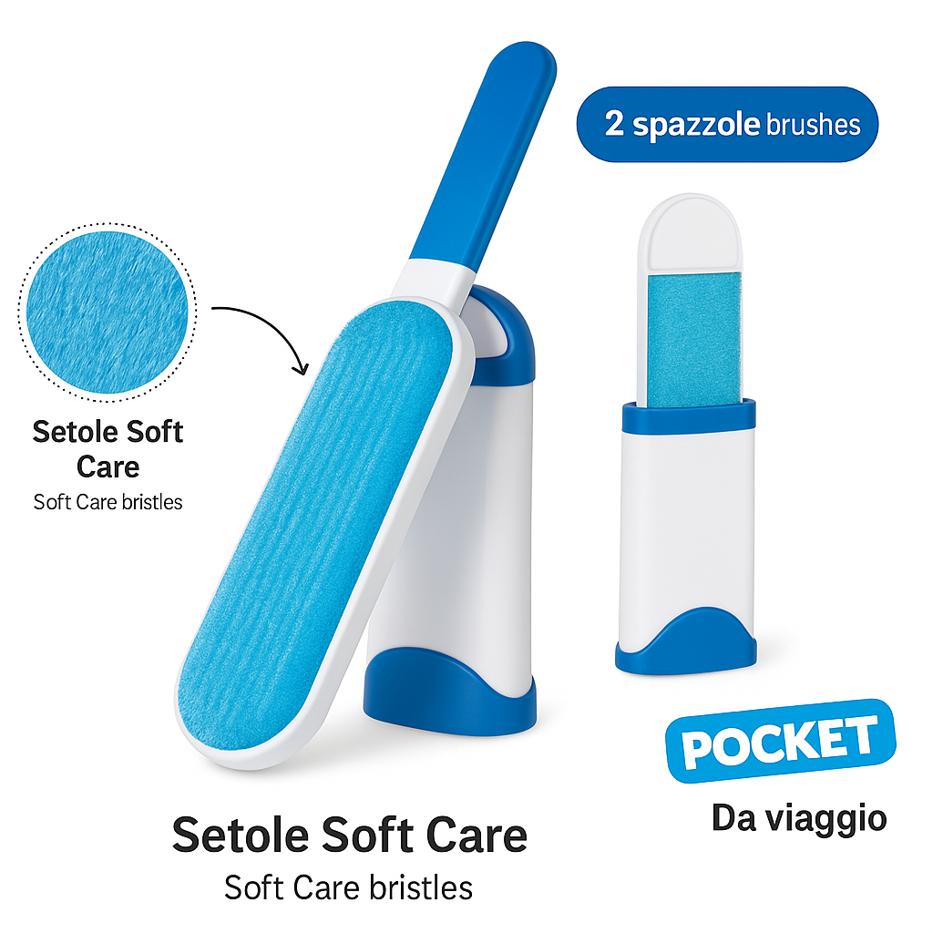 Record - Spazzola Rimuovipelo + Pocket Brush Air Remover
