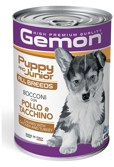 Gemon - Puppy & Junior Bocconi con Pollo e Tacchino